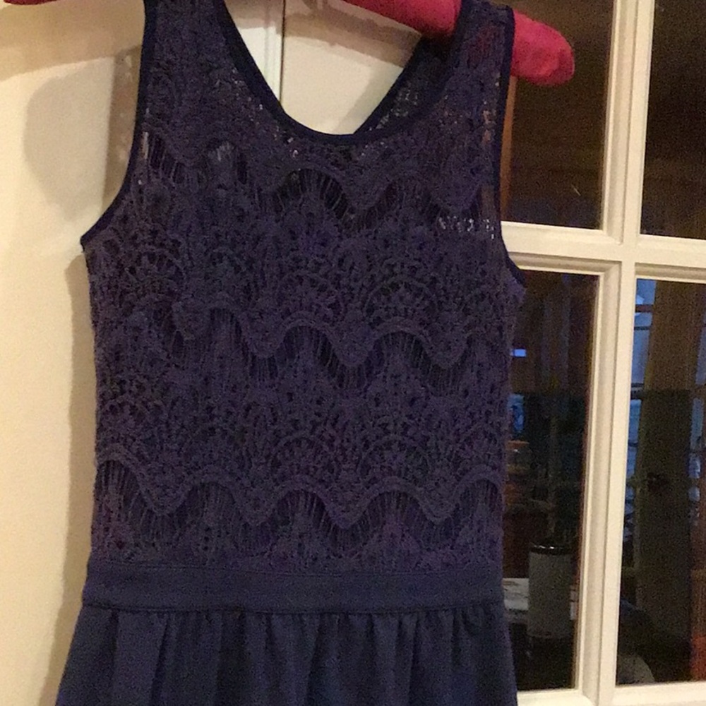 Lilly Pulitzer navy sleeveless dress.